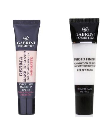 Gabrini Foundation - Derma Make-up Cover Foundation 101 + Make-up Base - Foto Finish Primer Base