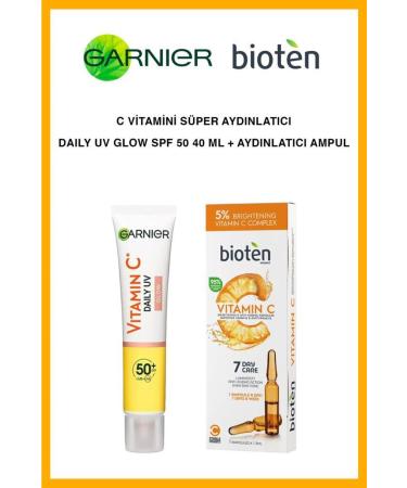 Garnier Vitamin C Luminous Sunscreen Biotene Anti-Spot Care Ampoule Sun Set