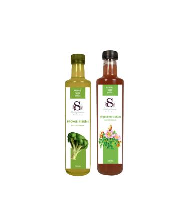 S heylaana Natural Broccoli Vinegar 500 ml and Rosehip Vinegar 500 ml