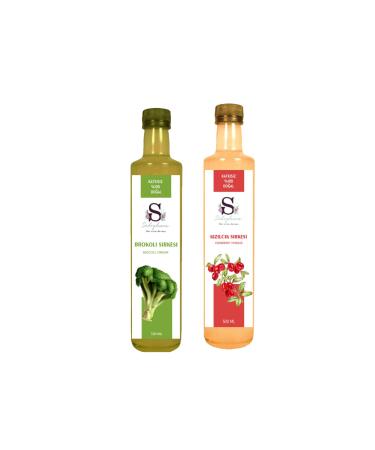 S heylaana Natural Broccoli Vinegar 500 ml and Cranberry Vinegar 500 ml