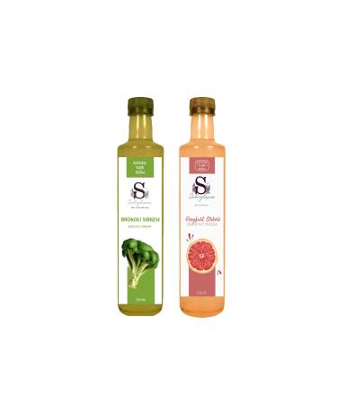 S heylaana Natural Broccoli Vinegar 500 ml and Grapefruit Vinegar 500 ml