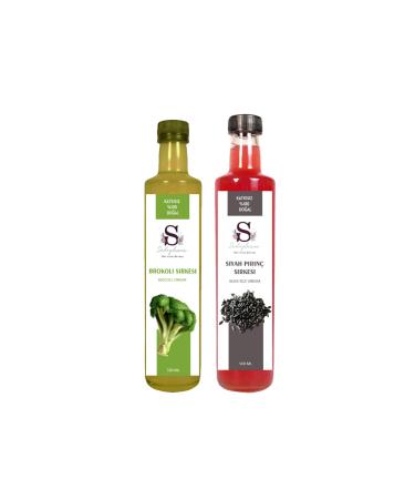S heylaana Natural Broccoli Vinegar 500 ml and Black Rice Vinegar 500 ml
