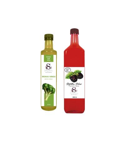 S heylaana Natural Broccoli Vinegar 500 ml and Blackberry Vinegar 1000 ml