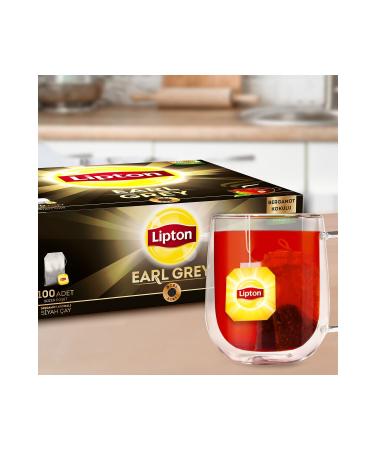 Lipton Earl Grey Tea Bag Cup 100 x 3 Pieces - Buy Online on GoSupps.com