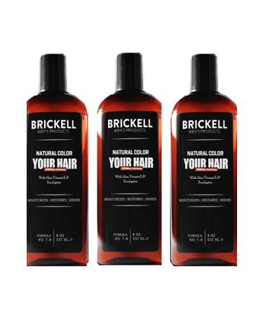 BRICKELL for Men Hair Beard Whitening and Coloring Shampoo x 3 pcs.