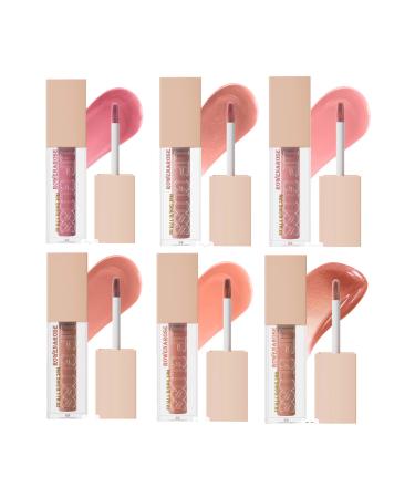 ROWENAROSE 6 Matte Color Lipgloss Set 24 Hours Permanent Effect