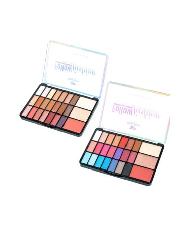 ROWENAROSE 24 Eyeshadow and Highlighter Palette Set 2 Palettes