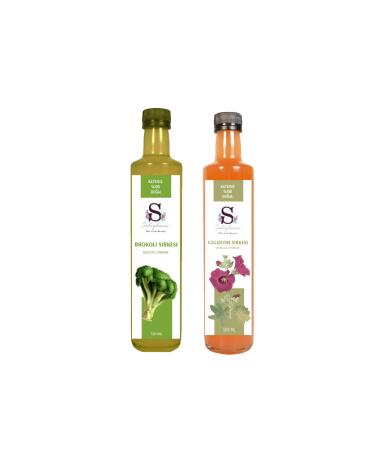 S heylaana Natural Broccoli Vinegar 500 ml and Hollyhock Vinegar 500 ml