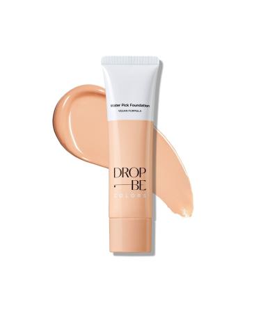 The Saem Drop Be Colors Water Pick Foundation / Water Based Light Foundation for Dry Skin - 1.5 Natural Beige