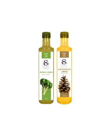 S heylaana Natural Broccoli Vinegar 500 ml and Pine Cone Vinegar 500 ml
