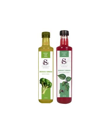 S heylaana Natural Broccoli Vinegar 500 ml and Black Mulberry Vinegar 500 ml