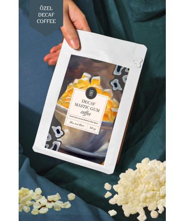 Mim and More Decaf Mastic Gum Coffee Decaffeinated Mastic Flavored Coffee Beans 200 Gr