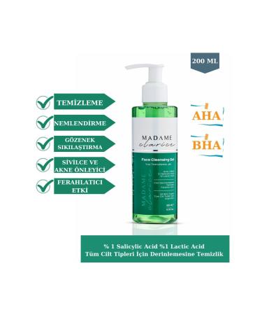 Madame Clarice Anti-Acne and Blackhead Facial Cleansing Gel Aha/Bha Effect 200 ml - Buy Online on GoSupps.com