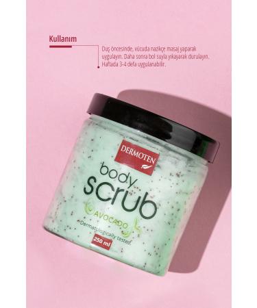 Dermoten Body Scrub Avocado Essence Nourishing Purifying Moisturizing Body Peeling 250 ml - Buy Online on GoSupps.com