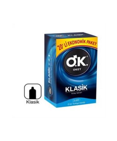 Okey ( CLAY MASK GIFT ) Okey Classic Condom 20 Piece Economic Package ( 1 PIECE )