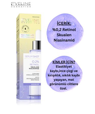 Eveline Cosmetics 0.2% Retinol + Squalene + Niacinamide Serum 30 ml - Buy Online on GoSupps.com