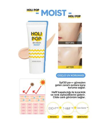 Holika Holika Moisturizing BB Cream Holika Holika Holipop Moist BB Cream SPF 30 /PA++ - Buy Online on GoSupps.com