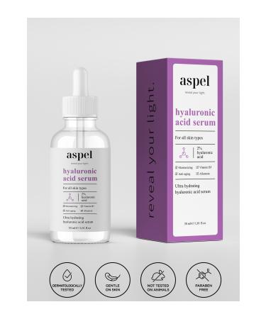 Aspel Ultra Moisturizing and Anti-Wrinkle Hyaluronic Acid Serum 30 ml - Buy Online on GoSupps.com