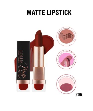 Lollis Matte Lipstick 206 / Matte Lipstick 206