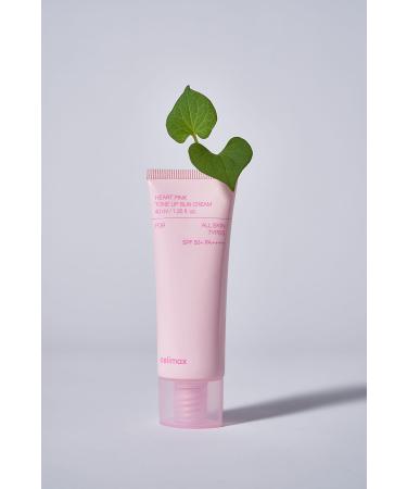 Celimax Heart Pink Tone Up Sun Cream SPF+PA++++/ Pink Tone-Up Sunscreen Cream - Buy Online on GoSupps.com