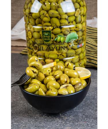 NEF SSO ANTEP STYLE Nizip Cracked Pitted Green Olives 4500 Cc Can