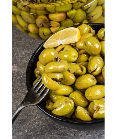 NEF SSO ANTEP STYLE Nizip Cracked Pitted Green Olives 4500 Cc Can - Buy Online on GoSupps.com