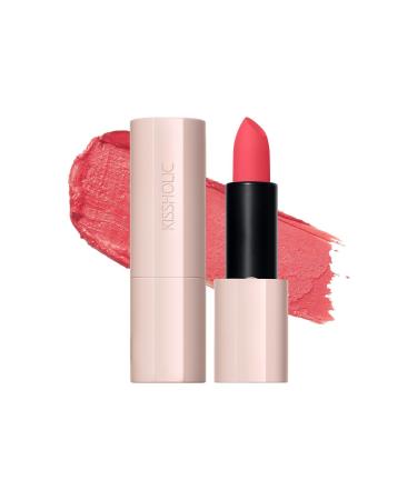 The Saem Kissholic Lipstick Matte/ Long Lasting Matte Lipstick - CR07 Naked Coral