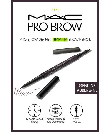 Mac M a c Pro Brow Definer 1mm Tip Eyebrow Pencil - Genuine Aubergine 0.3 G