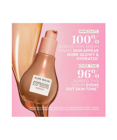 GLOW RECIPE Watermelon Glow Niacinamide Hue Drops Sun Glow Serum 40 Ml - Buy Online on GoSupps.com