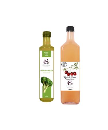 S heylaana Natural Broccoli Vinegar 500 ml and Cranberry Vinegar 1000 ml