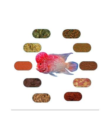 FLOWER HORN FOOD PACKAGE (50 GR - 7 TYPES)