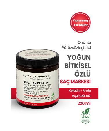 BOTANICA COMFORT Repairing Hair Mask with Keratin and Amla Oil for Treated and Damaged Hair 220 ML