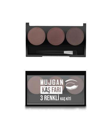 MUJGAN Romantic Flower 3-Pack Eyebrow Shadow 03