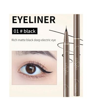GECOMO Ultra Fine Liquid Eyeliner pen Ultra fine Black eyeliner pen waterproof black eyeliner