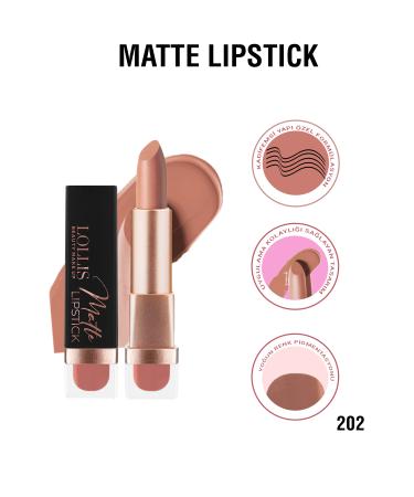 Lollis Matte Lipstick 202 / Matte Lipstick 202 - Buy Online on GoSupps.com