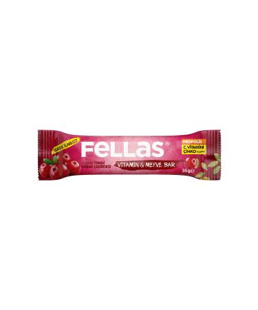 Fellas Vitamin & Fruit Bar - Cranberry and Pumpkin Seeds 35 gr X 12 Pieces - Buy Online on GoSupps.com