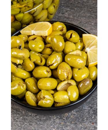 NEF SSO ANTEP STYLE Nizip Cracked Pitted Green Olives 4500 Cc Can - Buy Online on GoSupps.com