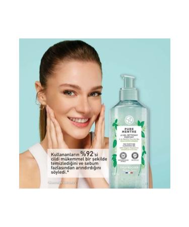 Yves Rocher Face Wash Gel - Combination and Oily Skin / Pure Menthe Pore Tightener and Prebiotic 390 ml - Buy Online on GoSupps.com