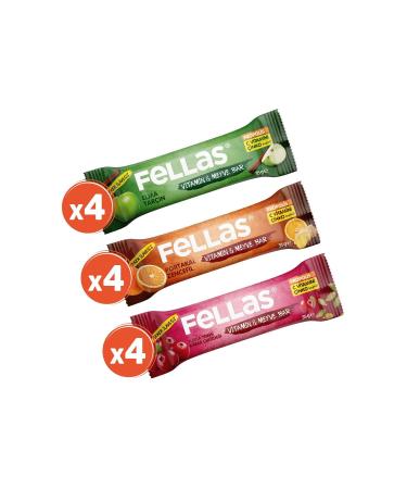 Fellas Vitamin & Fruit Bar Mixed Box 12 Pieces (3 Types)