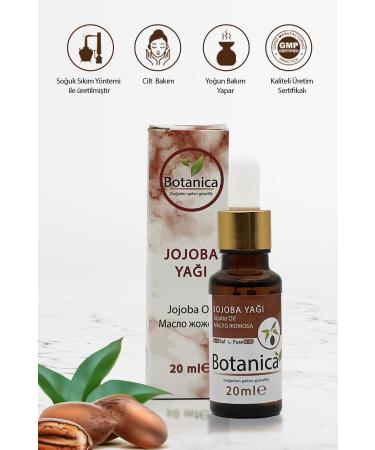 botanica Jojoba Oil - Simmondsia Chinensis - (Smooth Hair and Skin Care) Eyelash Care Face Oil 20 ml