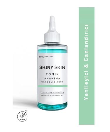 SHINY SKIN Revitalizing and Renewing Pore Tightening Glycolic Acid Toner for All Skin Types 200 ML