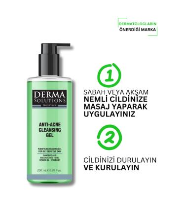 DermaSolutions Oily Acne Prone Skin Anti-Acne Cleansing Gel 200 ml - Buy Online on GoSupps.com
