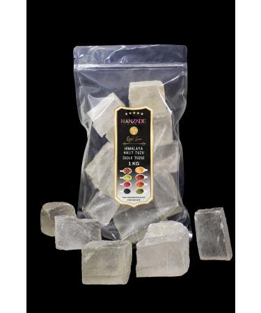 Hanzade Herbal Halite Salt Sole Salt 1 KG Transparent Clear Crystal Himalayan Halite Sole Salt