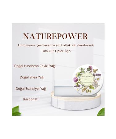 naturepower Aluminum Free Natural Content Jasmine Scented Cream Underarm Deodorant 50 ml