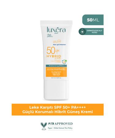 luxera paris anti-blemish spf 50+ pa++++ ultra light strong protection hybrid face sunscreen 50 ml