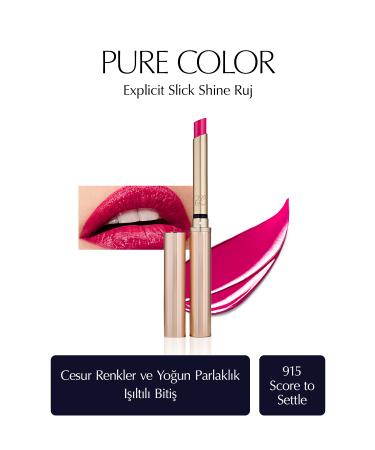 Estee Lauder Pure Color Explicit Slick Shine Lipstick - Color: 915 Score to Settle