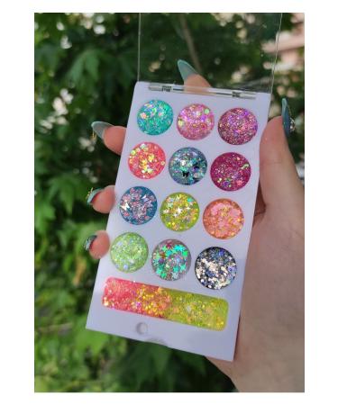 Serashine Glitter Gel Eyeshadow Palette Glitter Creamy Gel Eyeshadow Palette & Transitional - Buy Online on GoSupps.com