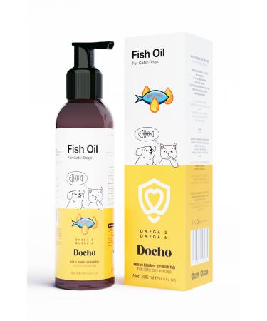 Docho Fish Oil with Omega 3 and 6 for Cats and Dogs 200 ml - Buy Online on GoSupps.com