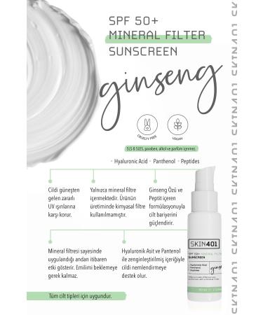 Skin401 SPF50+ Mineral Filter Sunscreen 50 ml (Launch Special Price) - Buy Online on GoSupps.com