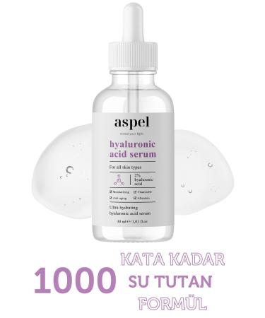 Aspel Ultra Moisturizing and Anti-Wrinkle Hyaluronic Acid Serum 30 ml - Buy Online on GoSupps.com